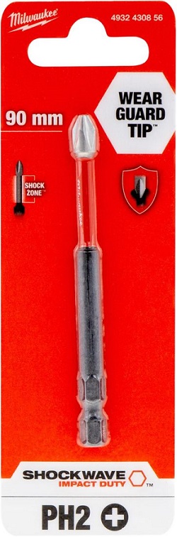 BIT, GROT, KOŃCÓWKA SHOCKWAVE PH2 90MM 1 SZT.