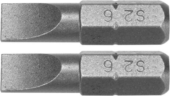 BITY 1/4'X25 MM, 6MM, 2 SZT