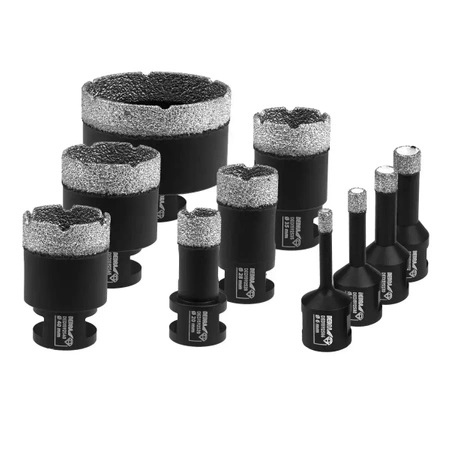 ZESTAW KORONEK DIAMENTOWYCH VACUUM BRAZED 6-68MM 10 SZT.