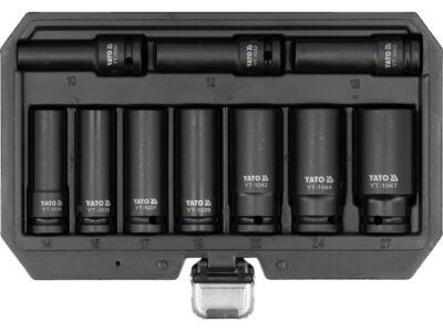 KOMPLET NASADEK UDAROWYCH 1/2'' DŁUGICH 10 SZT. 10-27MM