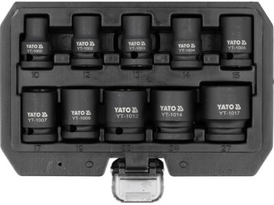 ZESTAW NASADEK UDAROWYCH KRÓTKICH 1/2'' 10 SZT. 10-27 MM